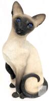 Vintage 1990 SANDICAST #780 Siamese Sculpture, 14" Takk, Repaired Damage to Foot