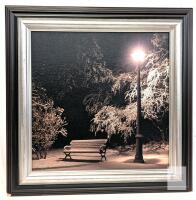 Vintage Kenneth Lane Smith Signed Framed 14" &times; 14" Gilcee Print on Canvas "SILENT NIGHT" Numbered 227/450 Limited Collector's Edition, From The Kenneth Lane Smith Gallery, Niagara-On-The-Lake, Damage To Bottom Frame Corners