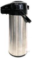 14.25" Tall Insulated Vacuum-Sealed Pump Pot / Air Pot For Easy Tea / Coffee Serving