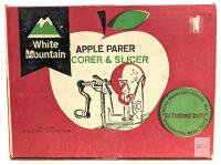 Vintage White Mountain Apple Parer, Corer & Slicer in 5 Seconds! With Original Box