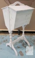 Vintage Wooden Sewing Cabinet . Measures 26"&times;12 &frac14;"&times;12 &frac14;"