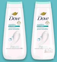 2 New DOVE Sensitive Hypoallergenic 24hr Lotion-Soft Skin Body Wash, 325ml ea