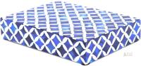 New Handicrafts Home Decorative Storage Box with Lid, Moroccan Photo Storage Box Organizer, Flat Keepsake Document Storage Box, Wooden Desk Shelf Storage, Blue & White, 6 x 8 x 1.5, Moroccan Collection