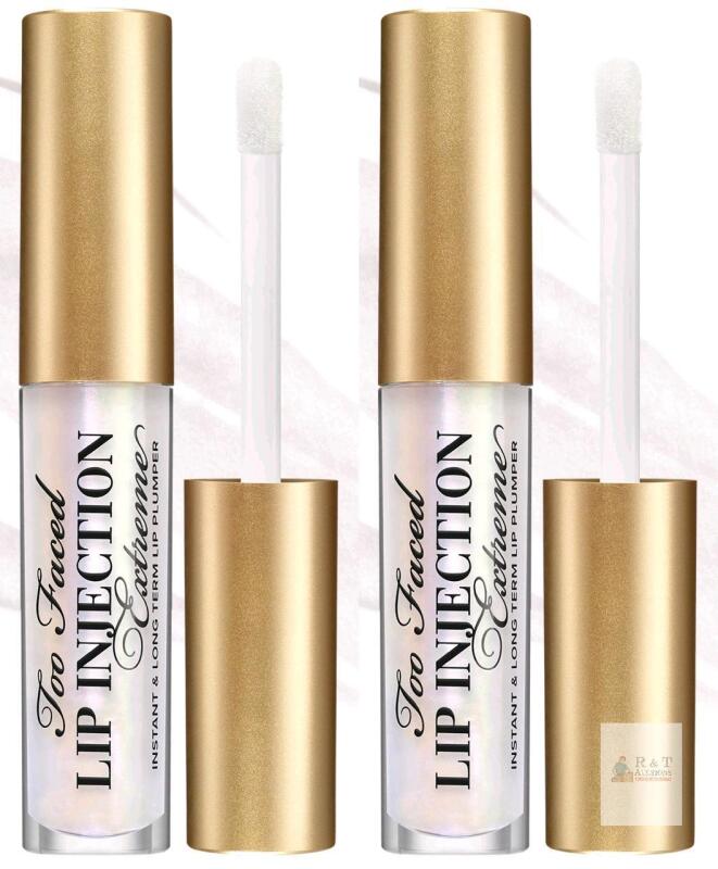 2 New TOO FACED Lip Injection Extreme Lip Plumper | Long Lasting Lip Plumping Gloss Serum, Travel Size 1.5g ea