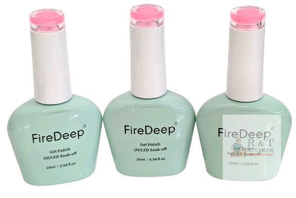 3 New BRIGHT PINK PEARL FireDeep UV Gel Nail Polish, 16ml Large Bottle Gel Polish UV/LED Soak Off Gel Polish