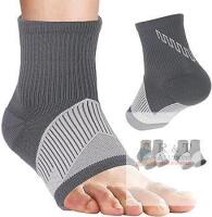 New Size LG Unisex DRNAIETY 2-Pack Ankle Braces & Compression Socks for Plantar Fasciitis, Neuropathy, Swollen Feet | Breathable Support Sleeves for Sprained Ankle, Achilles Tendonitis