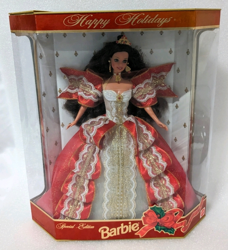 Vintage 1997 Special Edition Happy Holidays Barbie.