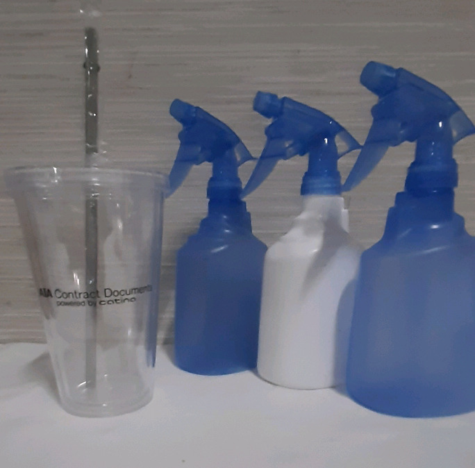 New 3 Spray Bottles & a Reusable Tumbler w/straw