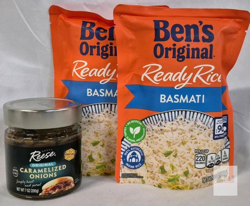 Ben's Original Ready Rice Basmati 8.5oz x2 & Reese Caramelized Onions 7oz, Sealed Packages, 2027 Dates