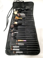 Roll-Up Makeup Brush Holder with 35 Brushes (As-Is)