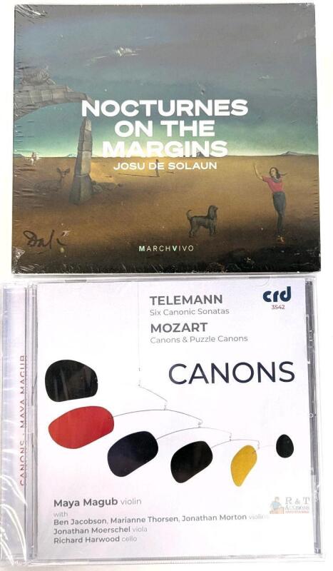 2 New Audio CDs: Nocturnes On The Margins by Josu De Solaun & Canons by Maya Magub, Ben Jacobson, Marianne Thorsen, Jonathan Morton +