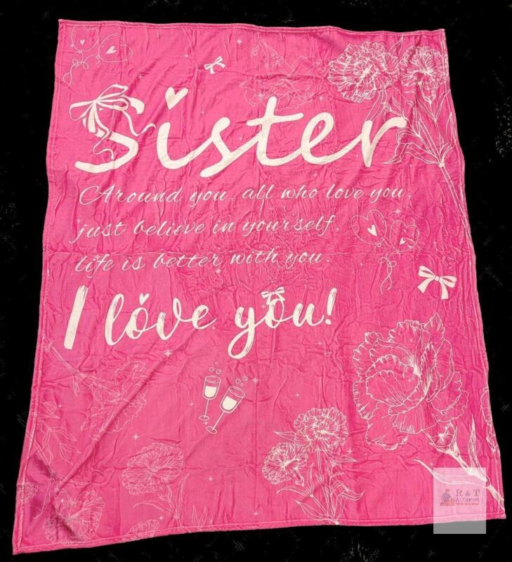 New "To My Sister" 50" &times; 60" Super Soft Fleece Throw Blanket
