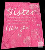 New "To My Sister" 50" &times; 60" Super Soft Fleece Throw Blanket