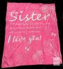 New "To My Sister" 50" &times; 60" Super Soft Fleece Throw Blanket