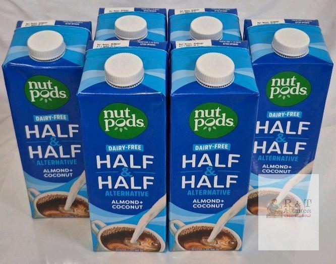 6 NEW nutpods Dairy-Free Half & Half Alternative, Almond & Coconut, 6 x 32 fl oz, Best by 01/2027, Vegan