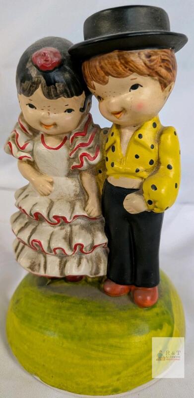 Vintage Schmid 3405 Porcelain Music Box Figurine &ndash; Dancing Couple, Made in Japan