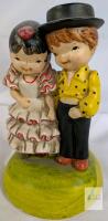 Vintage Schmid 3405 Porcelain Music Box Figurine &ndash; Dancing Couple, Made in Japan