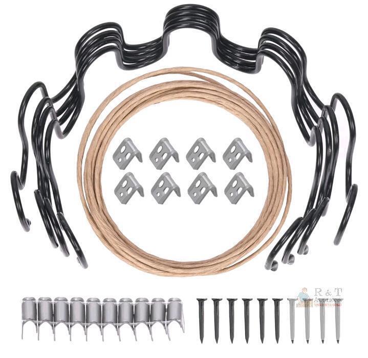 NEW Cimeton 73-Piece Upholstery Zig-Zag Spring Repair Kit, 8-Gauge Springs, 24-Inch Length