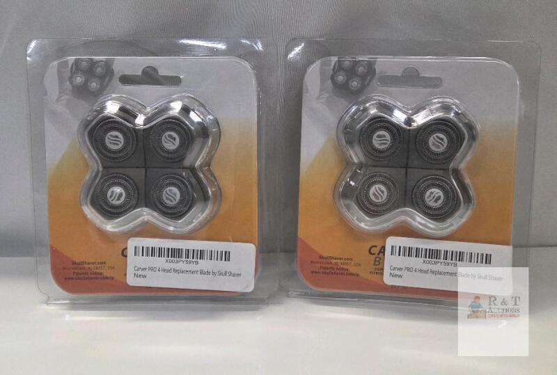 2 NEW Skull Shaver Carver PRO 4 Head Replacement Blade, 2-Pack, Stainless Steel, Compatible with Pitbull & Palm