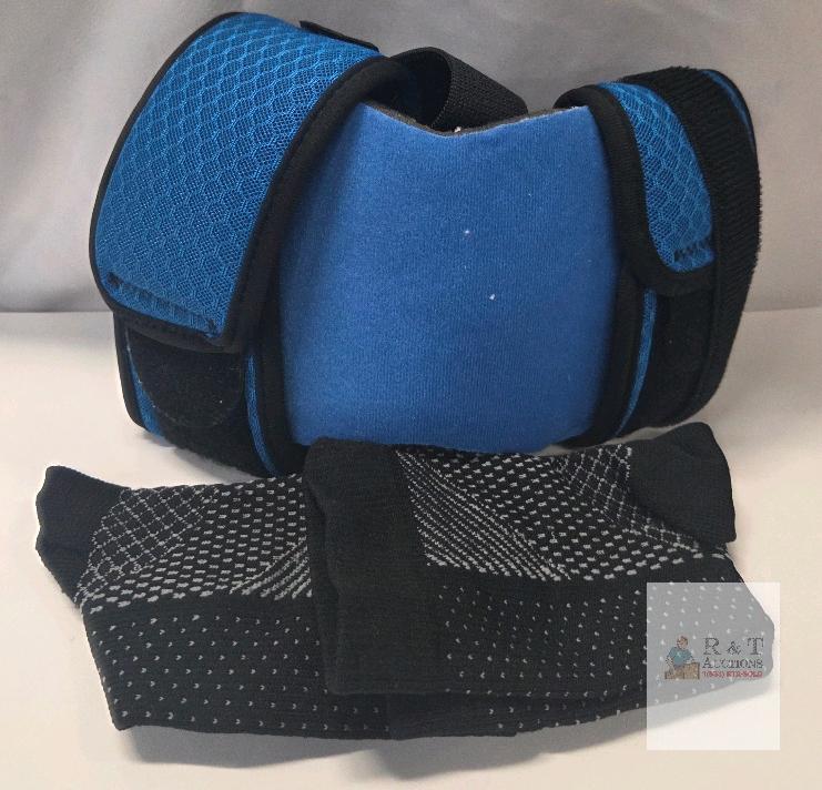 NEW Blue & Black Dog Knee Brace with Compression Sleeve, Medium/Large, Neoprene, Velcro Closure