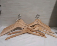 New 12 Wooden Hangers