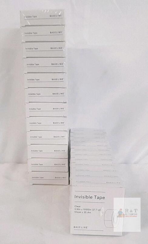 Baseline Invisible Tape 3/4" x 1000" - 12 Rolls per Box BL58408 Clear Office Supply Bulk