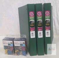 Avery 1" Green Durable 3-Ring Binders (3 pk) & Officemate Medium Binder Clips (24 Assorted)