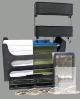 Office Supplies! Acco 3-Hole Punch, 3&times; Single Hole Punches, Magnetic Mirror & Week Itinerary Dry Erase Board, Hanging Organizer With Hooks, Office Box With Hanging File Folders
