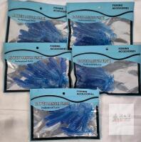 Blue Soft Plastic Paddle Tail Fishing Lures, 3" Ribbed, Pack of 10, Lot of 5, X0049ZVTHV