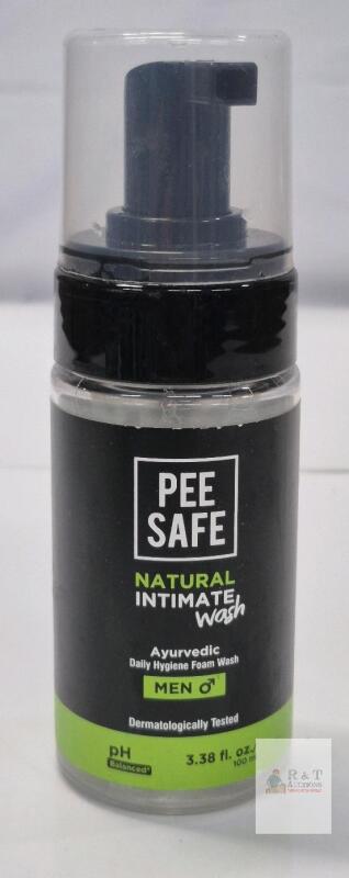 new Pee Safe Natural Intimate Wash for Men, 3.38 fl oz (100 ml), Batch BY2341, Ayurvedic, pH Balanced