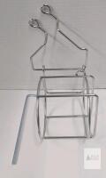 Universal Wire Cup/Drink Holder for Wheelchair, Walker, or Bed Rail &ndash; 4" Diameter, Hook-On Mount