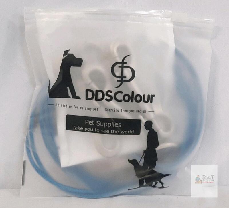 DDSColour Chew Proof Dog Leash, Steel Wire Rope, Blue, Heavy-Duty Clip, Model X004WEOA4R
