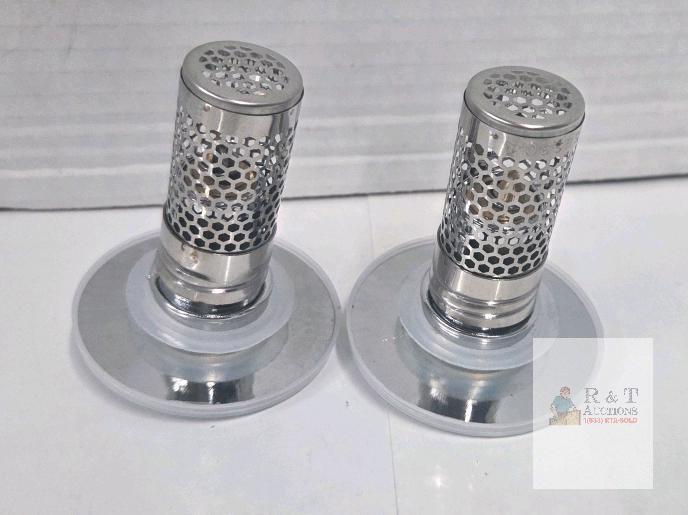 Vacuum Pump Inlet Filter Silencers, Stainless Steel Mesh, 1.5&ndash;2 in Connection, Pair