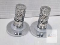 Vacuum Pump Inlet Filter Silencers, Stainless Steel Mesh, 1.5&ndash;2 in Connection, Pair