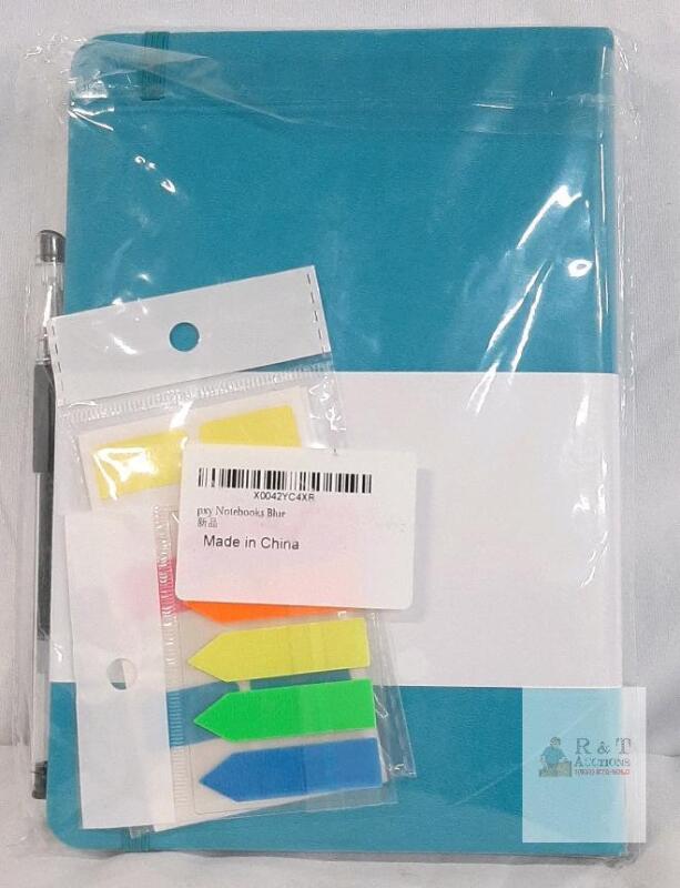 A5 Blue Notebook Set with Pen, Page Flags, and Sticky Notes &ndash; New in Packaging