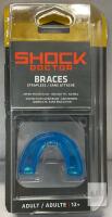 Shock Doctor Braces Strapless Adult Mouthguard, Blue, 12+, Instant Fit, For Braces, Wrestling Legal