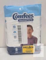 Comfees Youngsters Premium Youth Diapers Size 8, 20-Count Pack, Heavy Absorbency, Unisex