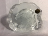 Crystal Eagle Head Made in France 4 x 3.5 inches