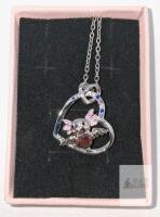 NEW Heart Necklace with Heart Shaped Stone