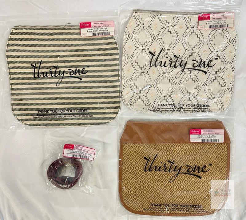 Thirty-One Studio Thirty-One Interchangeable Purse Flaps (3) & Shoulder Strap Set - Multiple Patterns
