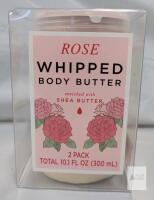 Rose Whipped Body Butter 2 Pack, 10.1 fl oz Total, Enriched with Shea Butter