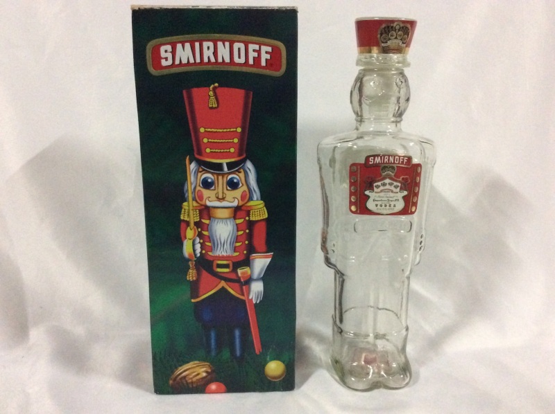 SMIRNOFF Nutcracker Liquor Bottle & Box 12.5 inches tall