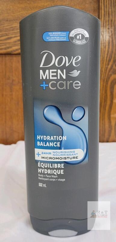 Dove Men+Care Hydration Balance Body + Face Wash 18 fl oz (532 mL), 24HR MicroMoisture, #1 Dermatologist Recommended