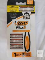 New - BIC Flex 5 Refillable Razors for Men, Long-Lasting 5 Blade Razors for a Smooth and Comfortable Shave, 1 Handle and 3 Cartridges, 4 Piece Shaving Kit