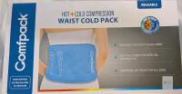 Comfpack Hot + Cold Compression Waist Ice Pack &ndash; 16.1"x9.6", Soft Lining, Dual Therapy, Reusable