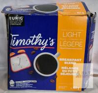 Timothy's Breakfast Blend Light Roast K-Cup Pods, 48-Count Box