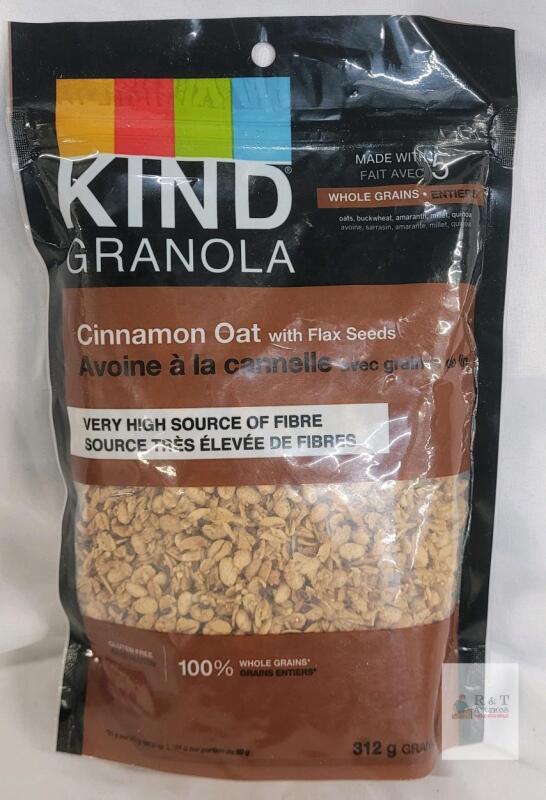 BB MAY 26 KIND Granola Cinnamon Oat with Flax Seeds, 312g, Gluten-Free, High Fiber, Sealed,