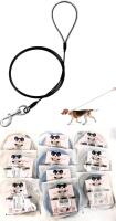 10 New DDSColour Chew-Proof Braided 5-6ft Dog Leashes, Assorted Colours, Coated Metal Cable, Great For Medium-Large Size Breeds & Teething Puppies