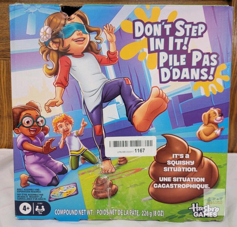 NEW Hasbro Don&rsquo;t Step In It! Board Game &ndash; 2018, English/French, Age 4+, Complete Set, 2&ndash;6 Players