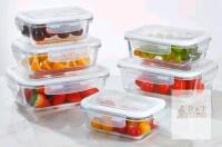 New TEEM Rectangular Glass Food Storage Containers with Lids, 6-Pack Airtight Meal Prep Containers . Borosilicate Glass, Leak-Proof, Oven Microwave Freezer Dishwasher Safe